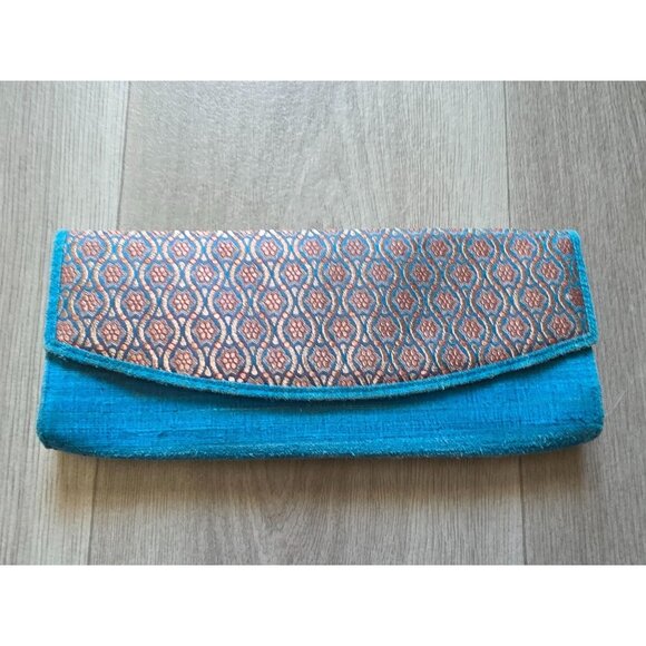 Colorful Kurta Company Womens Clutch Purse Geometric Design & Magnetic Closure - Picture 1 of 7